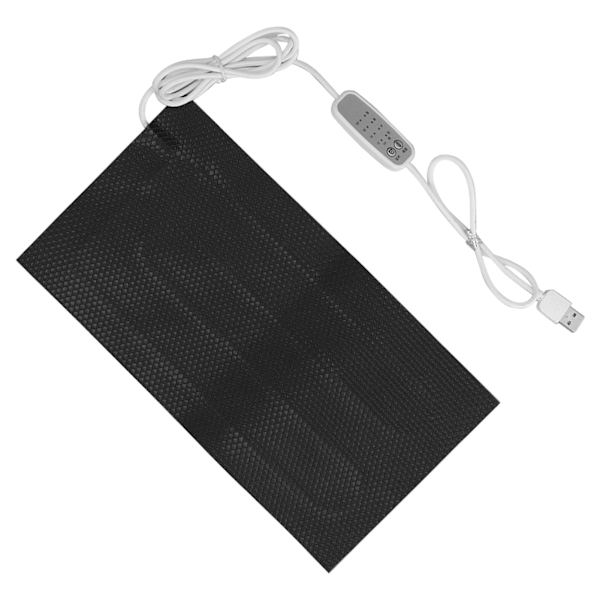 Temperaturreglerande värmedyna 4 växlar USB Power Vattentät elektrisk tygvärmare DC5V 20x25cm/7.87x9.84in