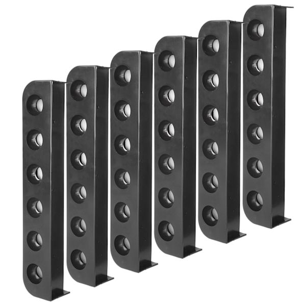 3 Sarjaa 6kpl Biljardisookeritarvikkeet Muovinen Seinään Asennettava Pool Cue Rack -teline 6 reiällä