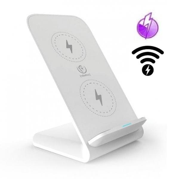 Rebeltec 15W Rask QI Trådløs lader Kompatibel med iPhone / Android Vit white