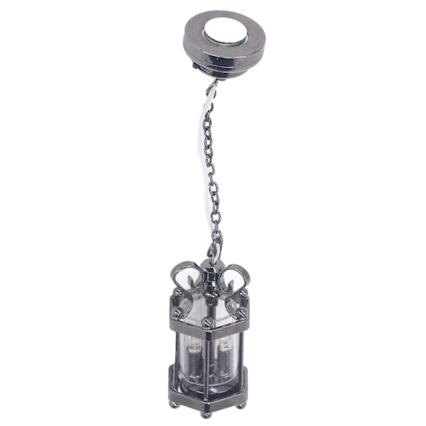Mini Hængende Lampe Model Sort Glas Dukkehuse Pendul Lys Dekoration DIY Miniature Møbel Legetøj