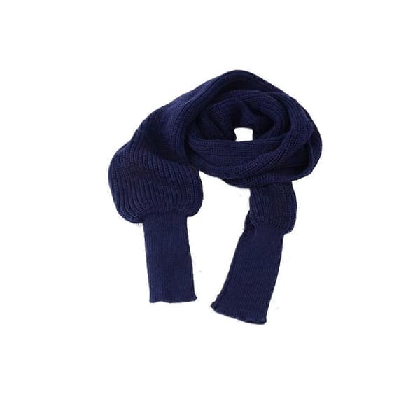 Vinter Kvinnors Sjal Enfärgad Halsduk Pl Design Bröllopskappa Poncho[LD] Navy Blue