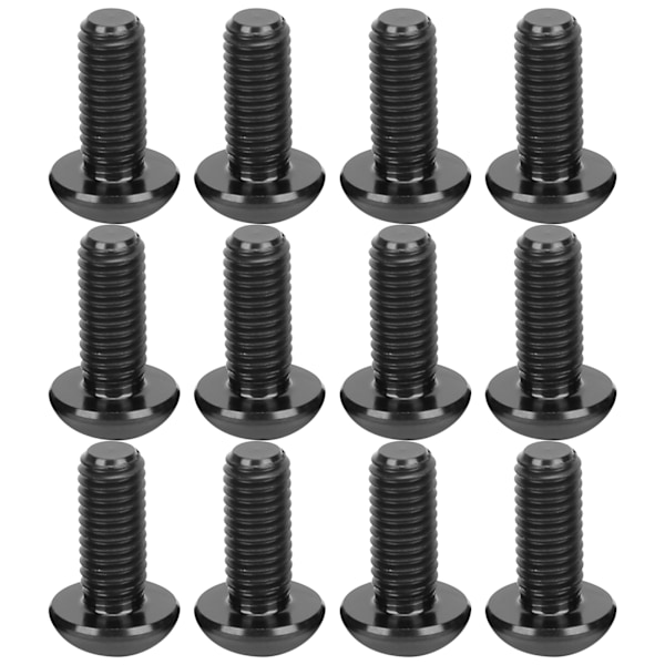 12 stk. Cykel Skivebremse Rotor Skruer Titanium Legering Cykel Skrue Tilbehør M5x12mm Sort