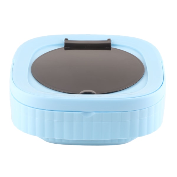Liten hopfällbar tvättmaskin TPE och PP 100‑240V Inbyggd dehydrator 6L Mini Bärbar Hinkbricka för Underkläder Strumpa Blå US Plugg