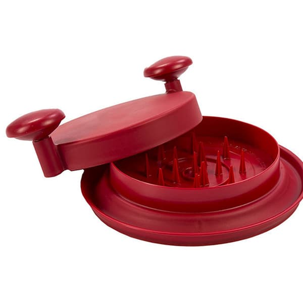 Meat Shredder Prevent Slip Base Efficient Manual Meat Shredder with Handle for Chicken Beef Red