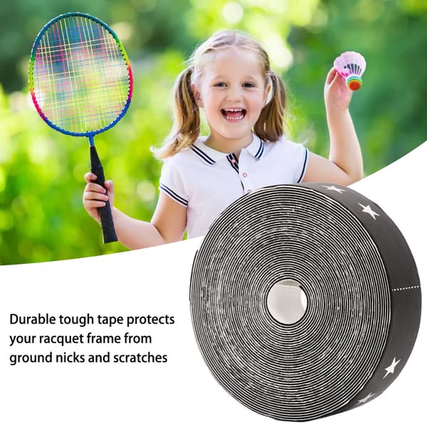 Racket Head Tape Racket Protection Tape Anti-Scratch Tennis Racket Head Protector 18mm Width 5m Length