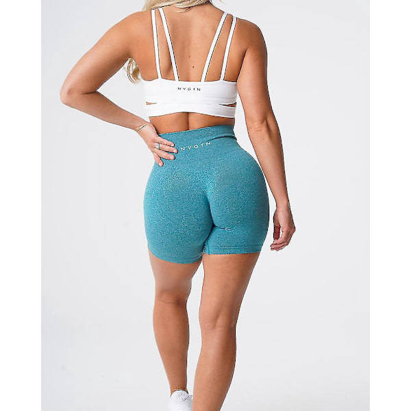 Sømløse Pro Spandex Shorts til Kvinder - Fitness, Elastiske, Åndbare, Hofteløftende - Størrelse M