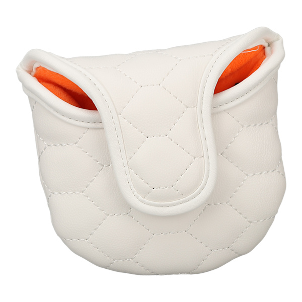 PU Golf Club Head Cover Vit Golf Head Cover Golf Putter Headcover för Golfer Lovers Halvcirkel