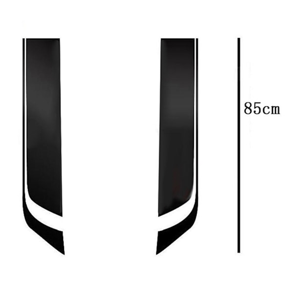 Universal 2-pack Bilhuv Dekaler Racing Sport Vinyl Dekaler DIY Motorhuv Dekoration