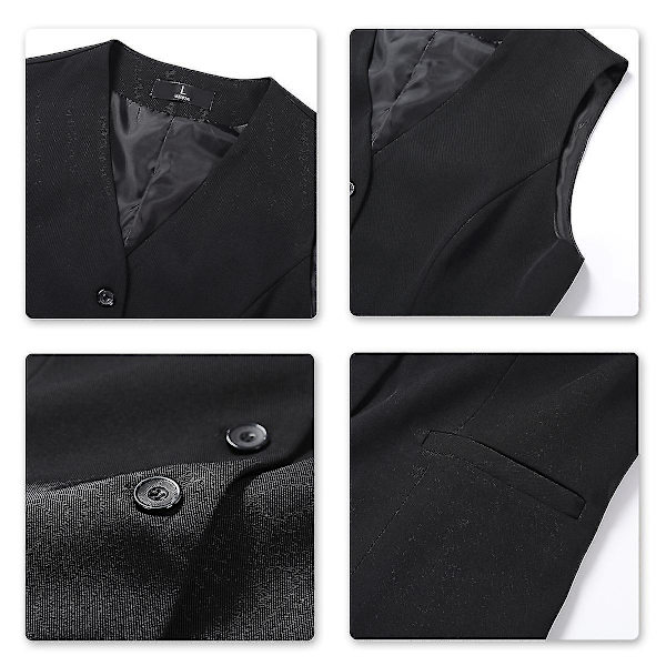 Formell Vest for Kvinner, Svart XS, V-hals
