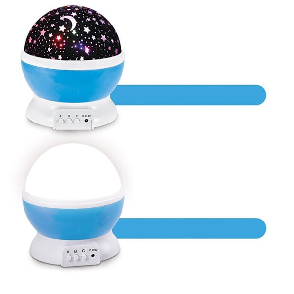 Stjerneprojektor Natlys Superlys Romantisk Natlampe Starlight LED Farverig Star Dream-projektor