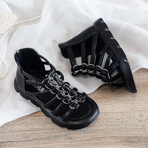 Svarta Fashion Flickor Halkfria Romerska Sandaler Skor