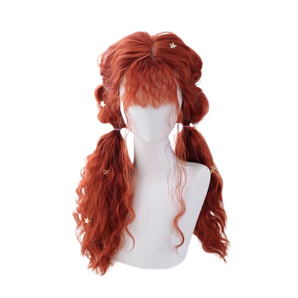 Lang Krøllete Parykk Cosplay Parykk