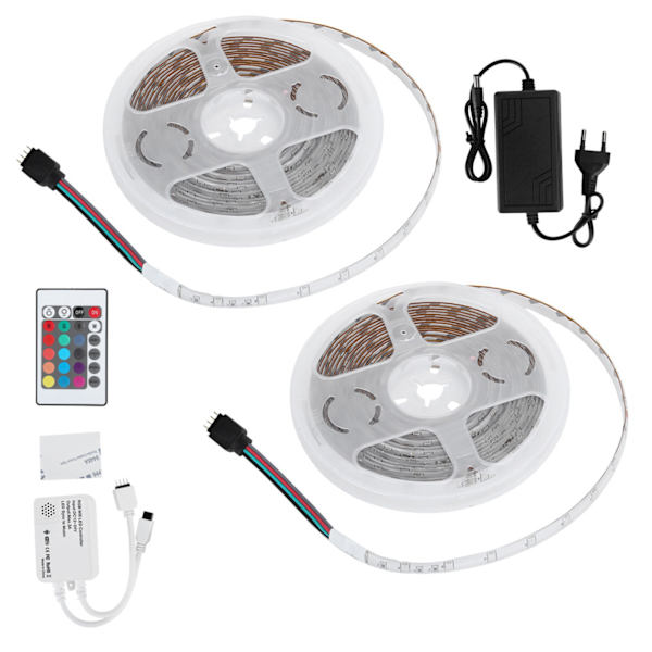 WIFI Intelligent Styring LED Strip Lys RGB Strimler Vanntette 2835 Chip Lampe Bånd for Soverom EU 100‑240V