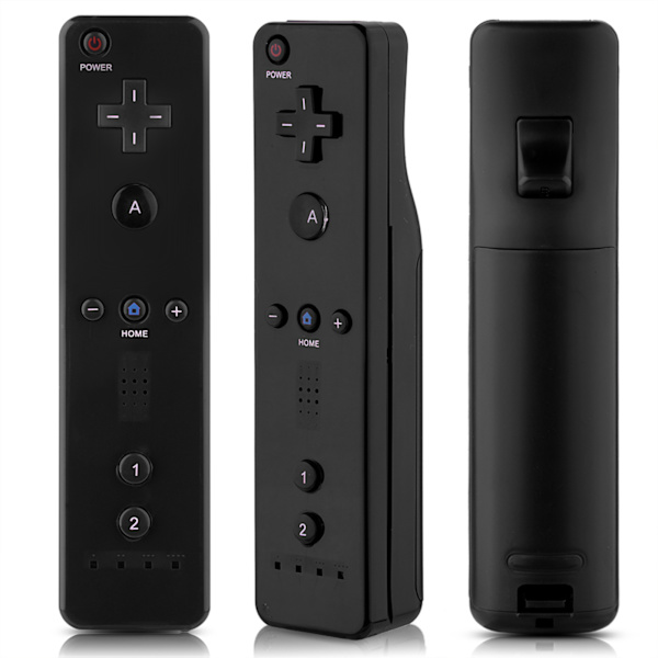 Spilkontroller med analog joystick til WiiU/Wii-konsol (sort)