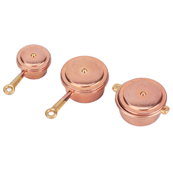 1:12 Nukenukketalon Keittiövälineet Setti Miniatyyri Simulaatio Kattila Pannu Nukenukketalon Keittiö Tarvikkeet Kulta Keltainen