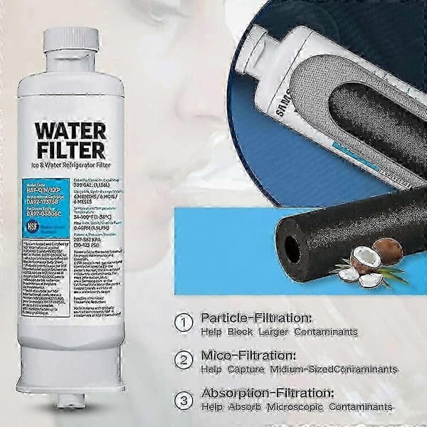 Vannfilter DA97-17376B DA97-08006C HAF-QIN Kjøleskapsvannfilter x[LD] 1PC