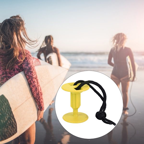 6 stk høykvalitets plast surfestøtter hånd tau plugg Surfboard tilbehør 5,5 * 4 cm (gul)