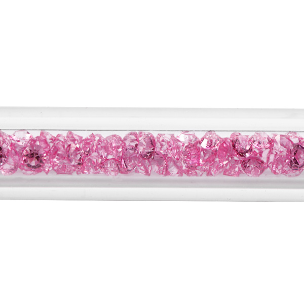 Kaksisuuntainen glitterjauhe pistelyharja varjostusharja kynsiäidetyökalu (vaaleanpunainen strassi)