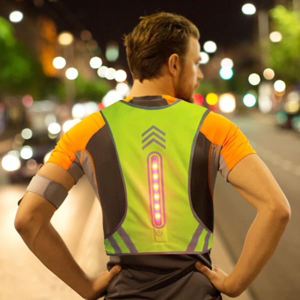 LED Ljusväst Sommar Natt Sport Löpning Cykling Reflekterande säkerhetskläder Gul
