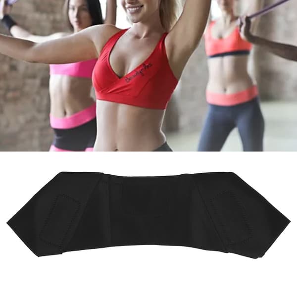 Adjustable Soft Self-Heating Relax Shoulder Pad Support Brace Belt Magnetic Therapy Strap (L)