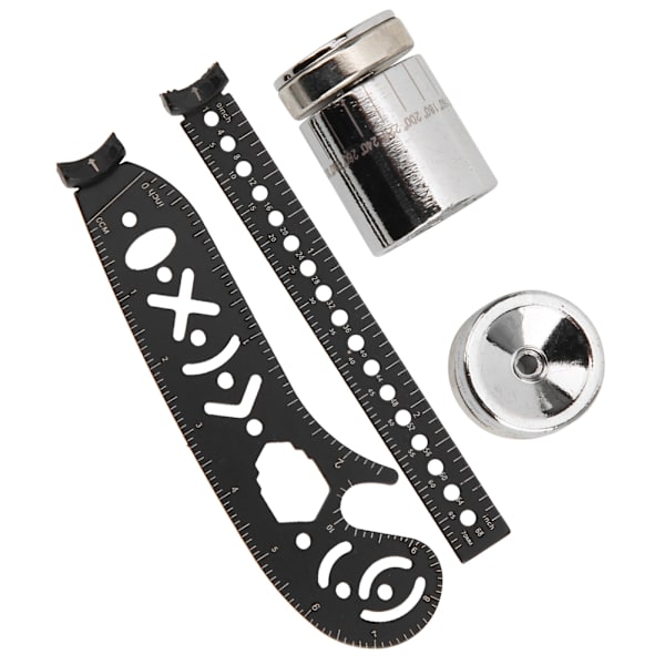 Sort jern multifunktions tegneværktøj Innovativ maling Magnetisk kompas Måling Sort 17 mm