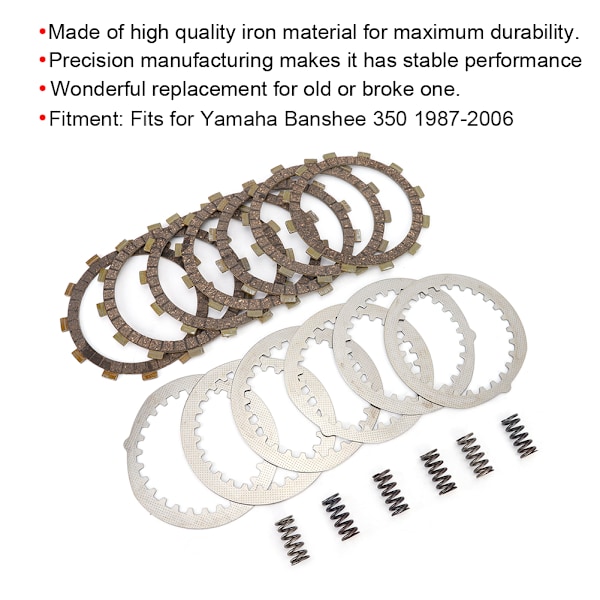 Järnkopplingssats med tunga fjädrar Passar Yamaha Banshee 350 1987-2006