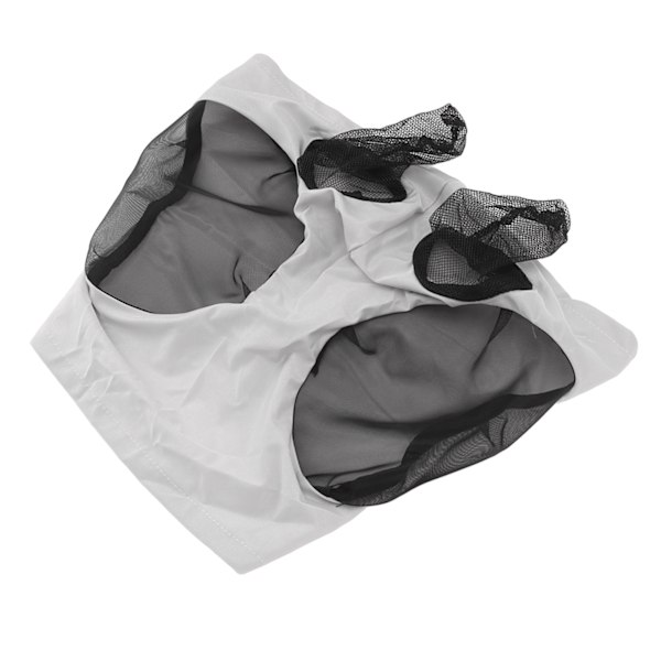 Horse Mesh flugmask Andas elastisk hästansiktsmask med öronskydd Ridutrustning Grå
