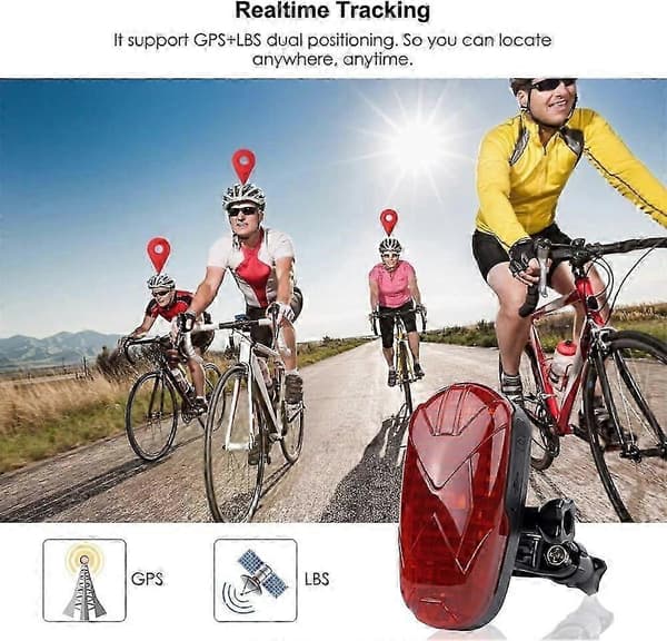 GPS-cykelspårare - Vattentät iOS/Android-app med lång standby-funktion
