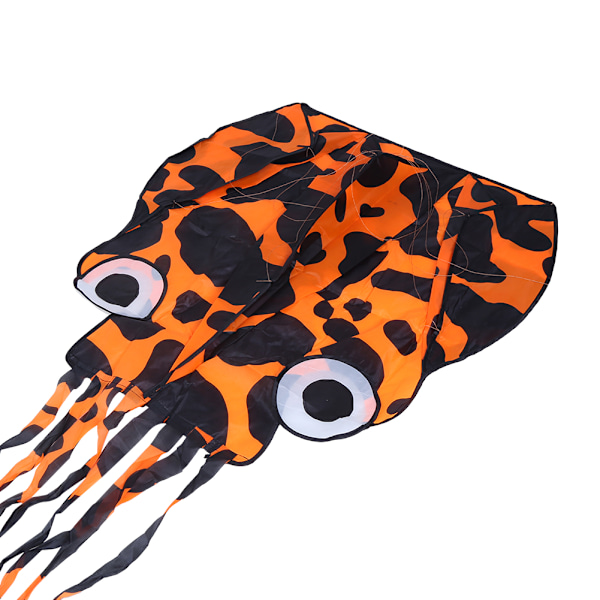 Bläckfisk Drake SingleLine Djur Mjuk Orange Fläckig Färg Utomhus Rolig Flugleksak 4 Meter