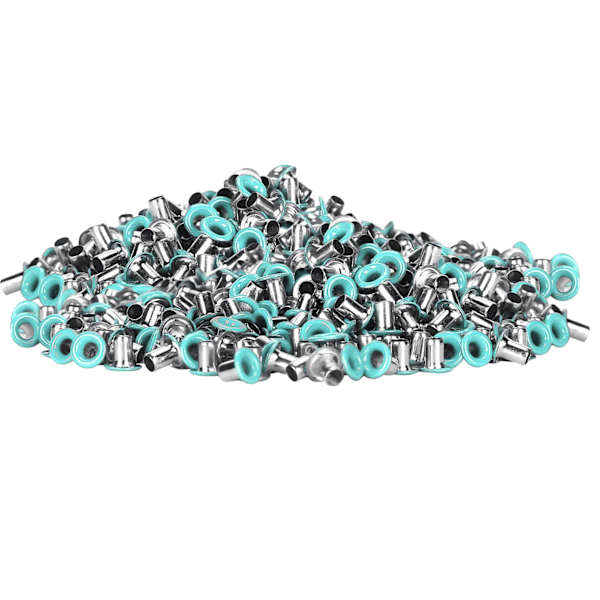 500 st Mässingsöljetter 2mm Innerhål Färgglada Grommets Kit för Kläder Skor Väska DIY Hantverk Grön