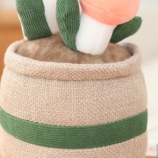 Plush-kasvikoriste söpö kasvi Plush-lelu Ihoystävällinen täytetty koriste pöydälle autoon toimistoon vaaleanpunainen 35 cm/13,8 tuumaa (0,195 kg/6,9 oz)