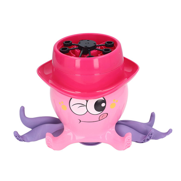 Bubble Machine Rechargeable Creativity Octopus Shape Automatic Bubble Blower for 3+ Years (Pink)