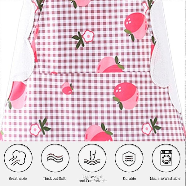 Justerbart mjukt kockförkläde med ficka - Unisex söt design