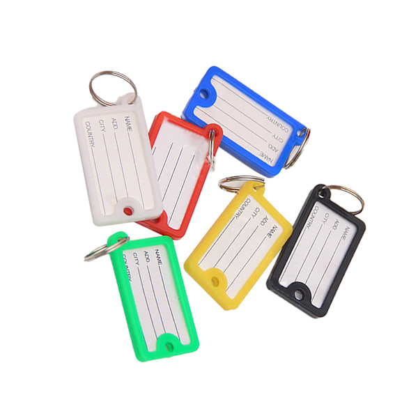 72PCS Keys Identifier Lätt att spela in och identifiera Färgglad PP-nyckeletikett för Office School Home