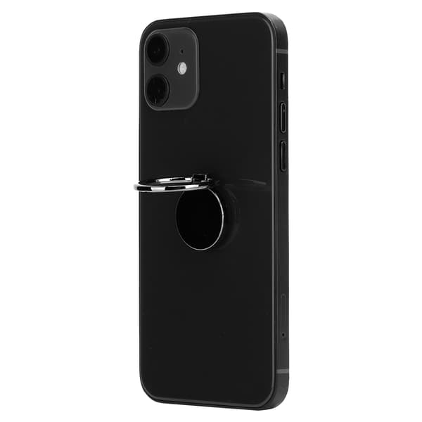 360° roterende metal fingergreb telefonholder til magnetisk bilmontering - blank sort
