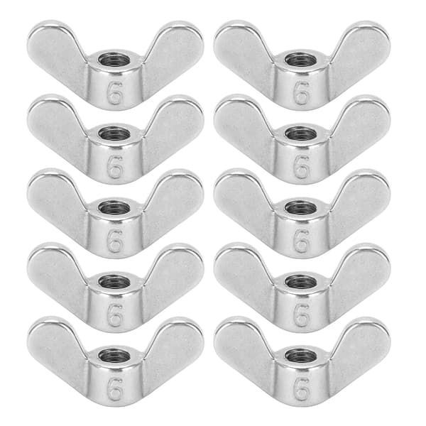 10 stk vingmutter 304 rustfritt stål M6 sommerfuglbeslag Diverse sett for maskiner