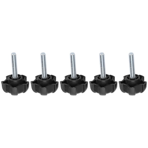 5 Pcs Plastic Five-Pointed Star Knob Replacement M6-30 Hand Knob Tightening Screw