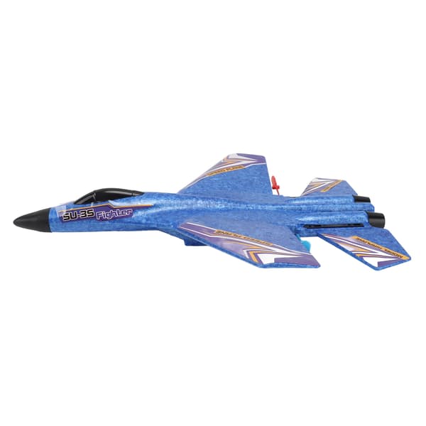 RC Airplane Model Easy Assembly 100m Flight Height Collision Prevention Remote Control Plane Toy Blue