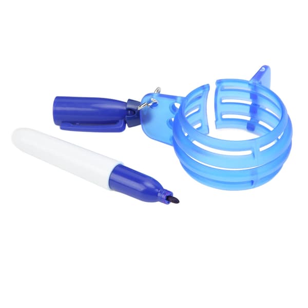 360° Golf Ball Line Marker Plastic Golf Three-Line Drawing Device for General Purpose Blue