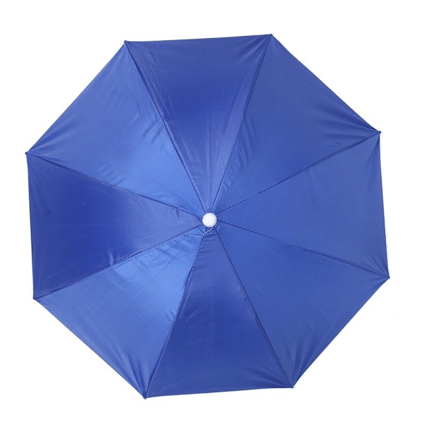 65 cm solskyddsmedel Vindtätt huvudmonterat paraply, hopfällbar hattparaply (kungsblå)