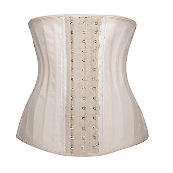 Latex Midjetränare Korsett Shapewear 25 Stålfjäder Kroppsskulptör Kvinnors Slankande Underkläder - Svart XS