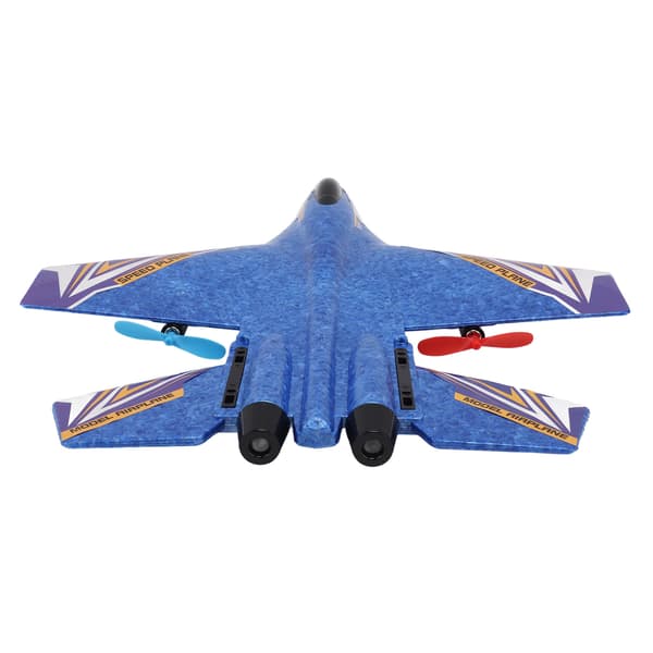 RC Airplane Model Easy Assembly 100m Flight Height Collision Prevention Remote Control Plane Toy Blue