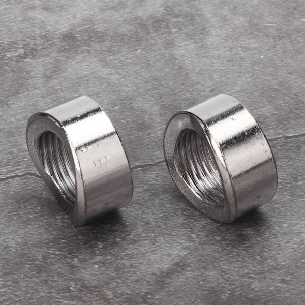 2 ST Oxygen Sensor Curve Notched Mutter Bung M18 X 1,5 Gange Jern