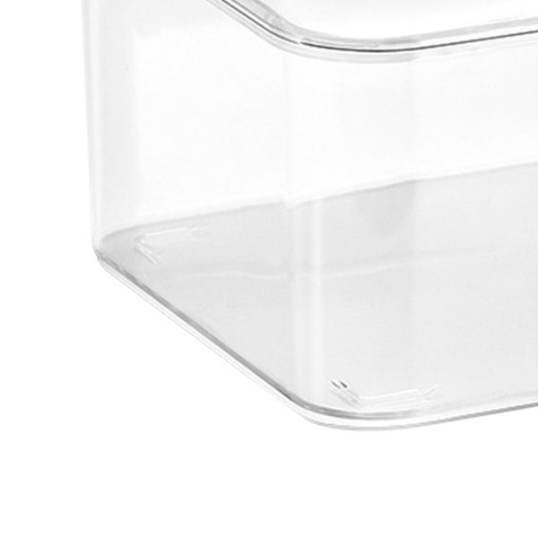 Desktop Storage Box Plastic Large Capacity Dustproof Multifunctional Phone Case Storage Holder with Lid Transparent