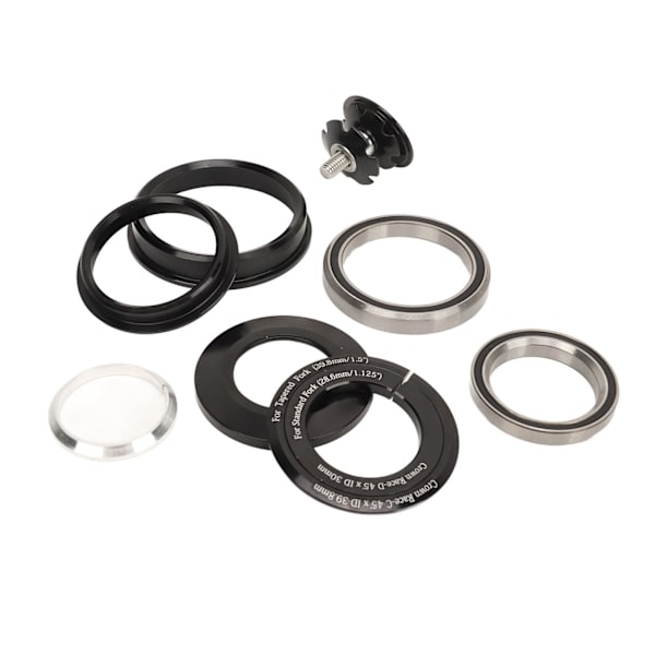 Cykel framgaffel skål set aluminiumlegering dubbla lager mountainbike headset distanser för 44‑56 mm avsmalnande huvudrörsram