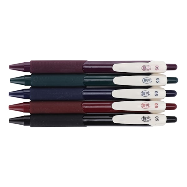 5 st Gelpennor Set 5 Färger Retro Färg Skiss Gelpenna Set för Skrivning Kalligrafi Målning