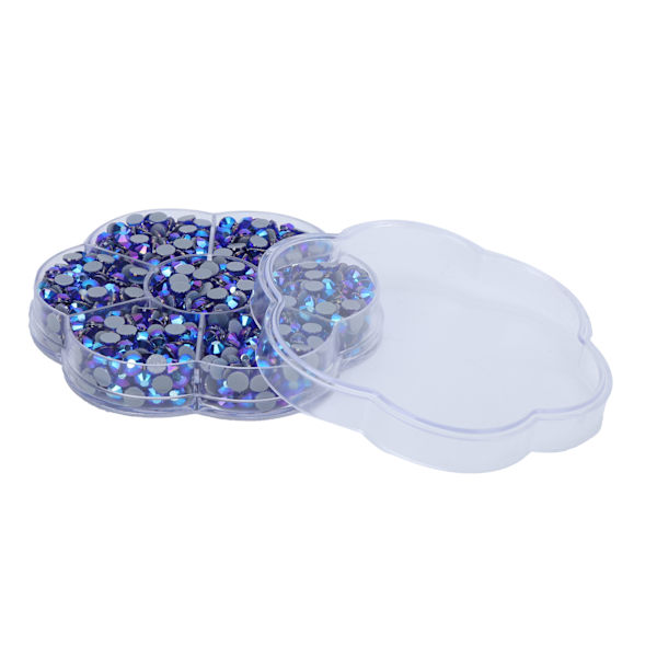Strass Stenar Ren Klar Dekorativt Glas Nagelstenar för DIY Hantverk Kläder Väska JM201 Blå AB