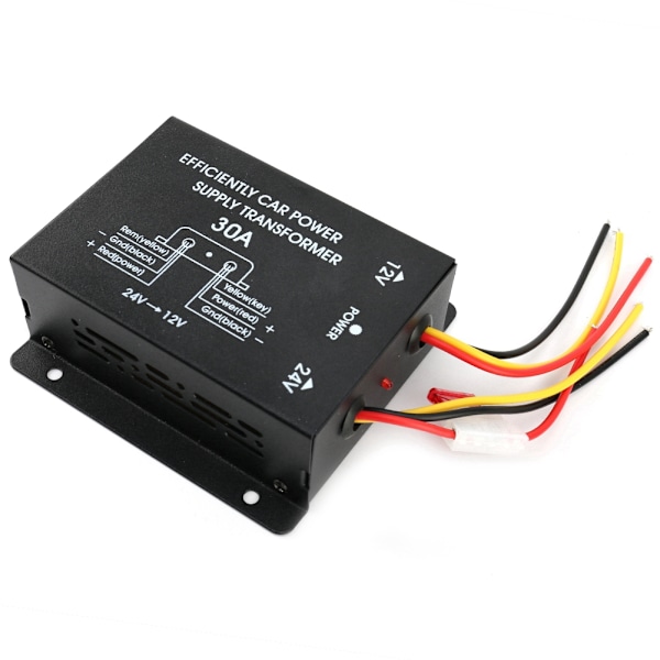 30A Bilströmförsörjningsomvandlare Step Down Inverter 24V Till 12V