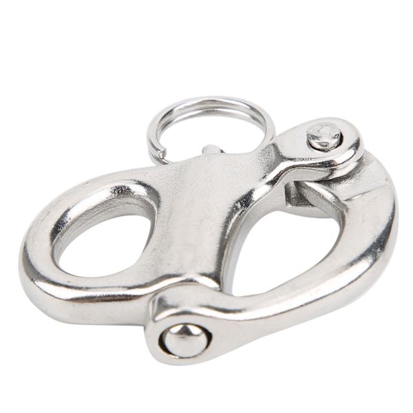 Klatrekarabiner i rustfritt stål 316 med raskobling 50MM