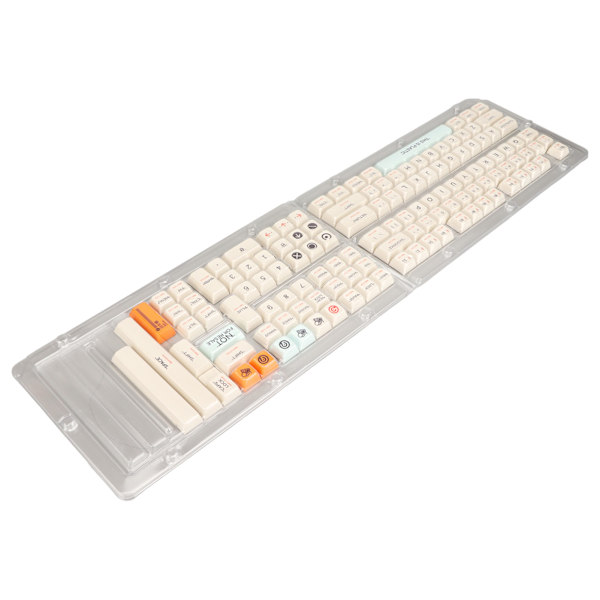 Tastatur Keycaps Orange Blå Beige 128 Taster PBT Tema XDA Høyde Sublimering Utransparent DIY Keycap for Mekanisk Tastatur